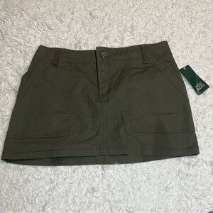 wild fable Olive Green Button-Front Mini Skirt